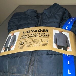 Men’s voyager, polar fleece, puffer jacket large